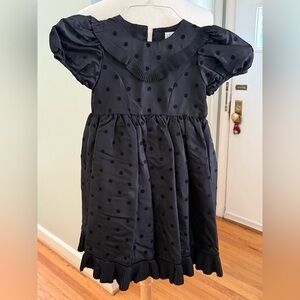 Mousefeathers sz 5 Black Polka Dot Childs Dress